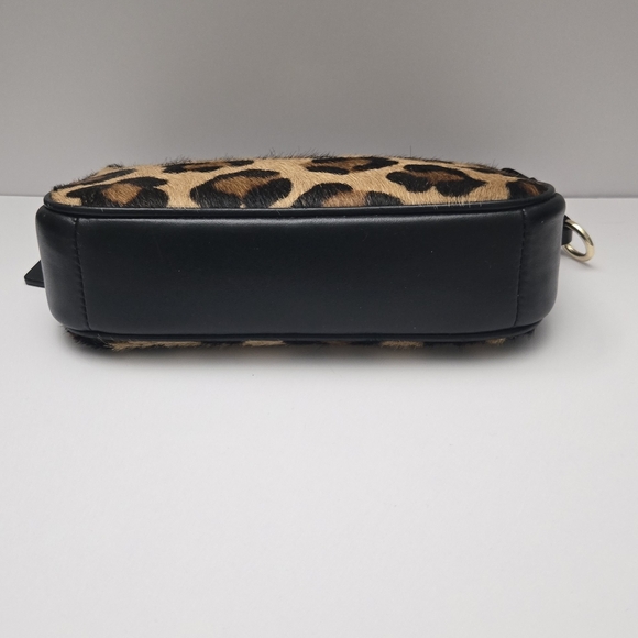 Coach Nolita Leopard Print Clutch Wrislet Bag Top Handle Gold Vintage F64583 - Picture 5 of 6